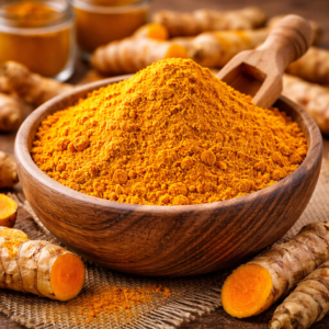 Golden Turmeric Bounty In A Rustic Bowl 300x300