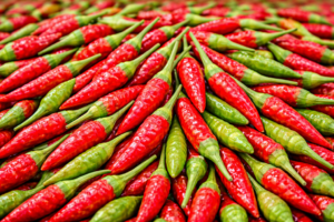 Vibrant Kanthari Chillies On Display 300x200